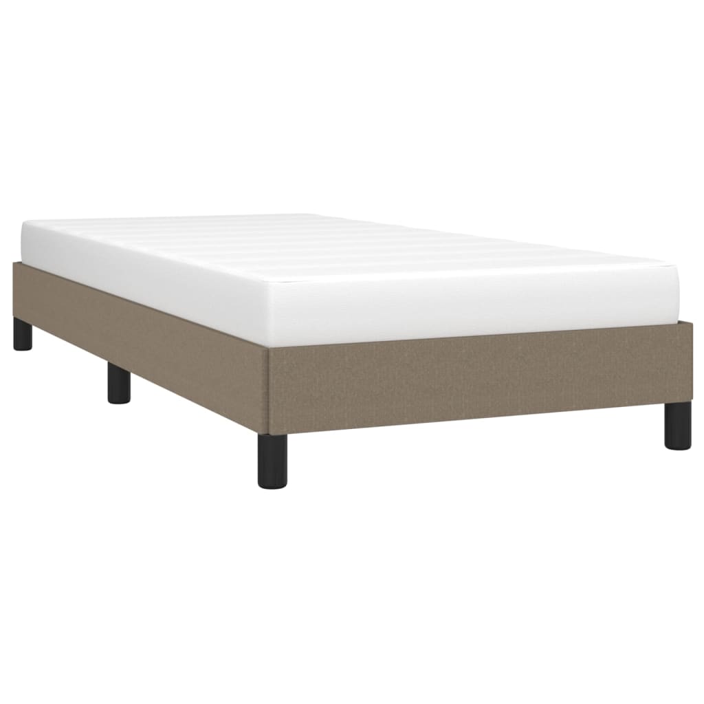 vidaXL Rama łóżka bez materaca Taupe 90x200 cm Tkanina