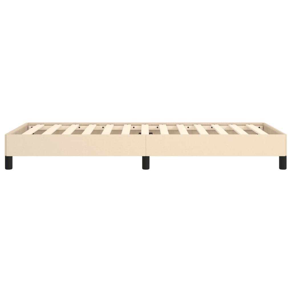 vidaXL Rama łóżka bez materaca Kremowa 90x200 cm Tkanina