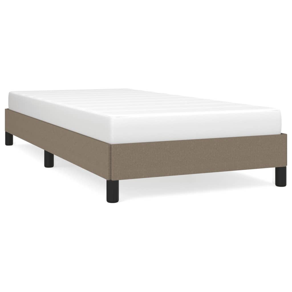 vidaXL Rama łóżka bez materaca, taupe, 100x200 cm, obita tkaniną