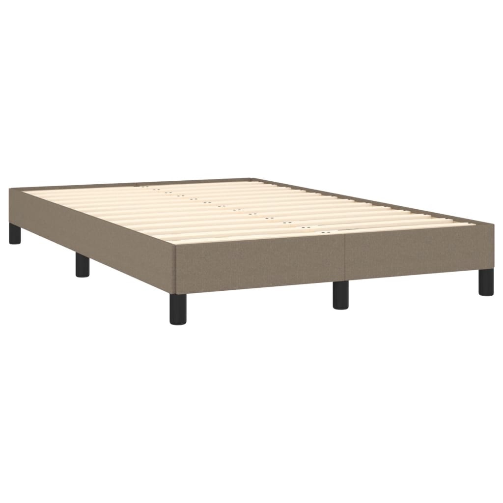 vidaXL Rama łóżka bez materaca, taupe, 120x200 cm, obita tkaniną
