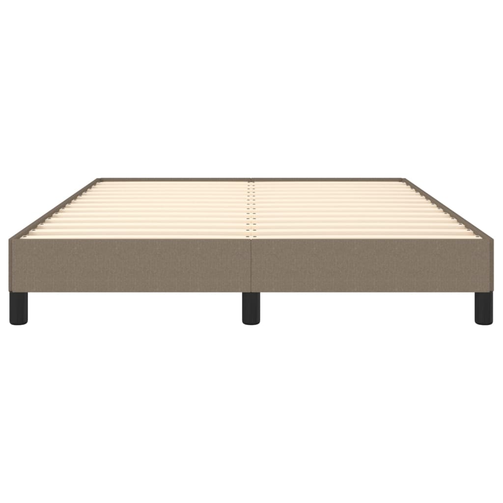 vidaXL Rama łóżka bez materaca, taupe, 140x190 cm, obita tkaniną