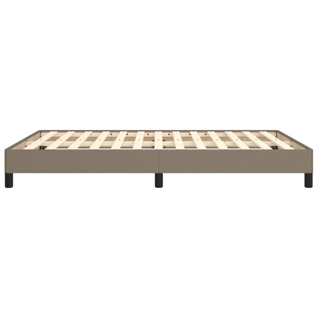 vidaXL Rama łóżka bez materaca, taupe, 140x190 cm, obita tkaniną