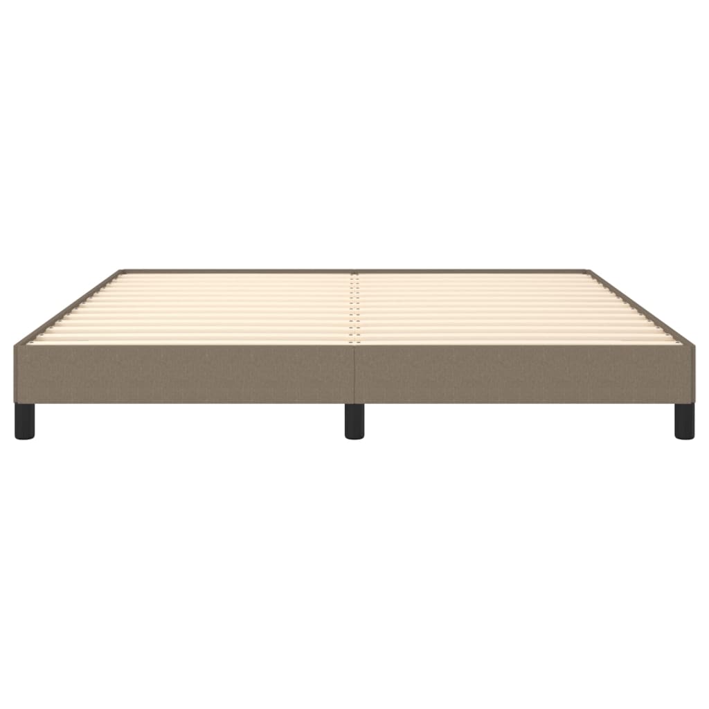 vidaXL Rama łóżka bez materaca, taupe, 160x200 cm, obita tkaniną