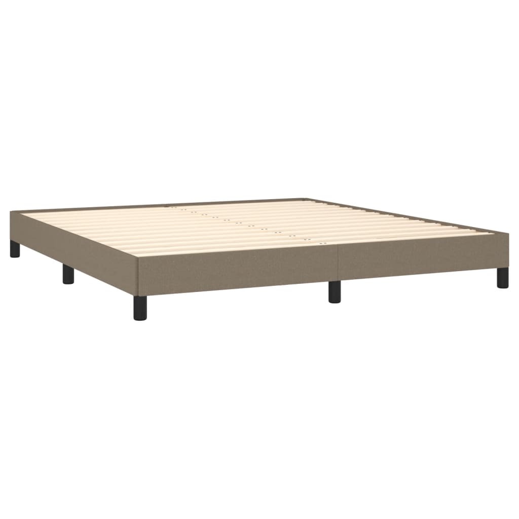vidaXL Rama łóżka bez materaca, taupe, 180x200 cm, obita tkaniną
