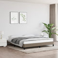 vidaXL Rama łóżka bez materaca, taupe, 180x200 cm, obita tkaniną