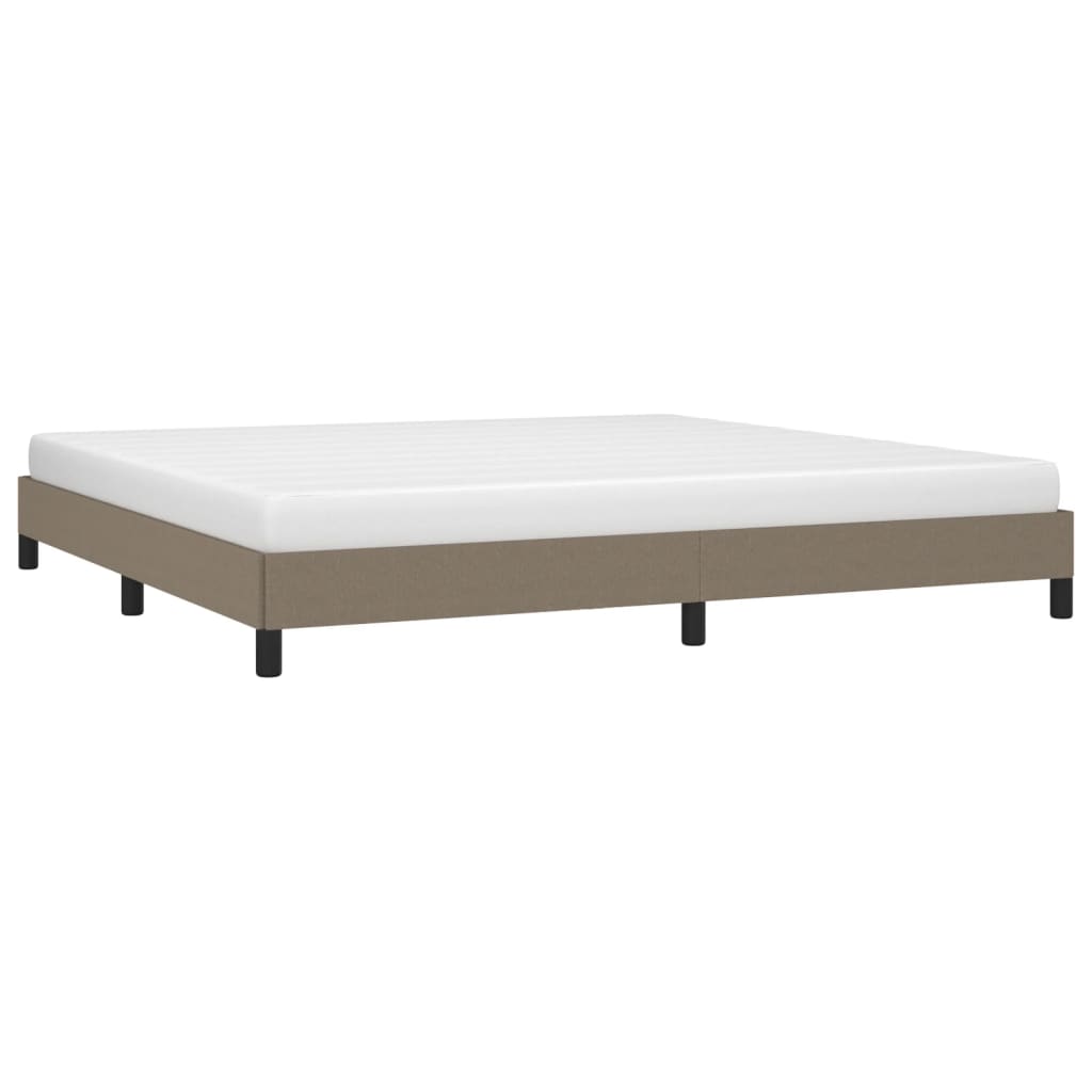 vidaXL Rama łóżka bez materaca, taupe, 200x200 cm, obita tkaniną