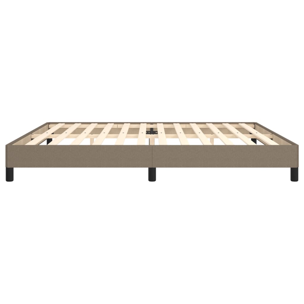 vidaXL Rama łóżka bez materaca, taupe, 200x200 cm, obita tkaniną