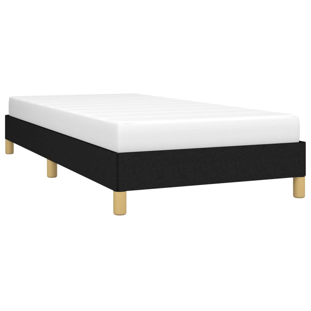 vidaXL Rama łóżka bez materaca Czarna 80x200 cm Tkanina