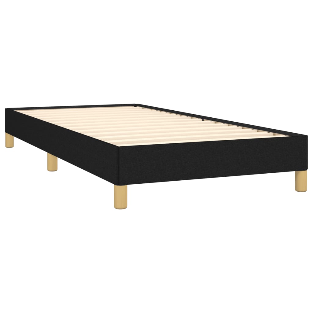 vidaXL Rama łóżka bez materaca Czarna 80x200 cm Tkanina