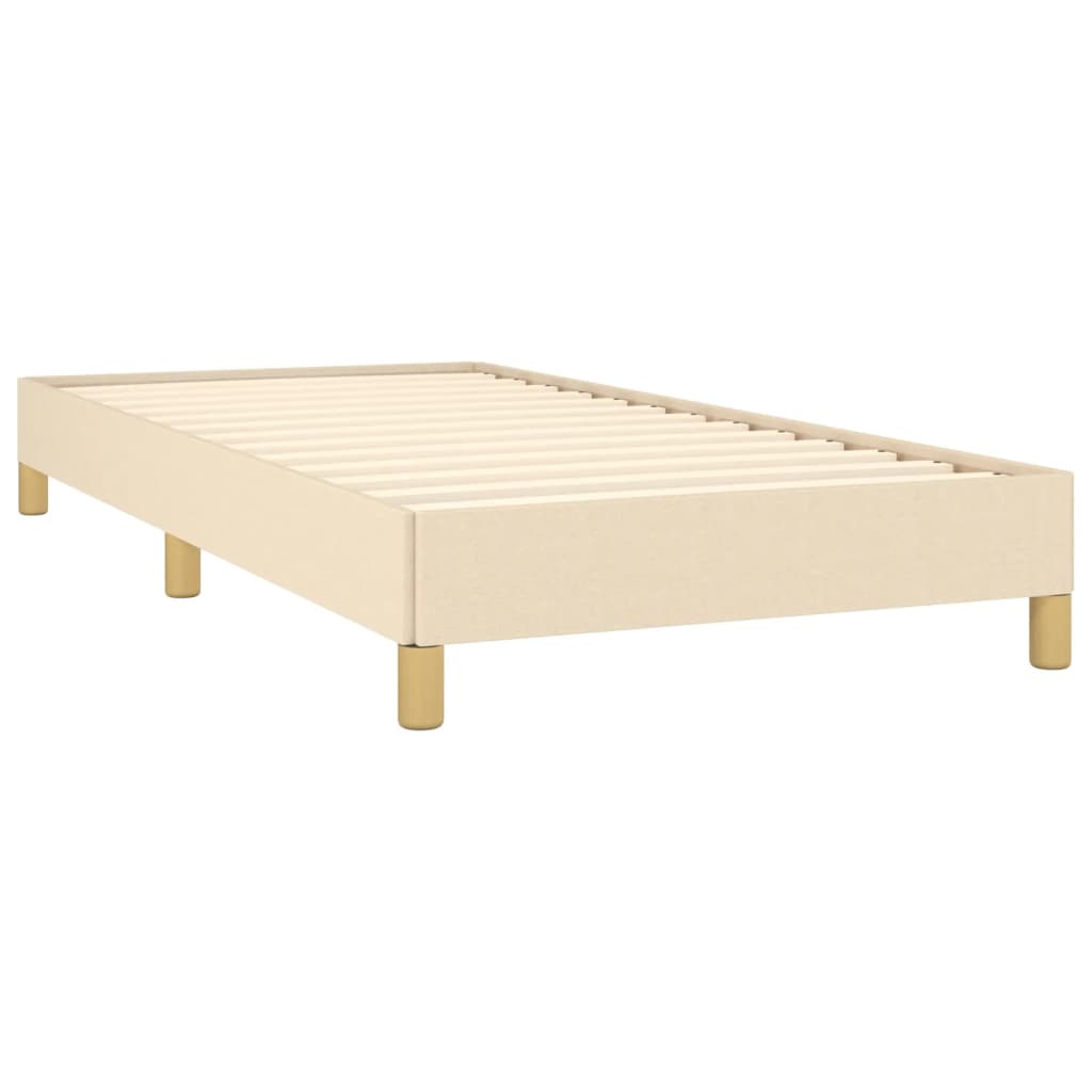 vidaXL Rama łóżka bez materaca Kremowa 80x200 cm Tkanina