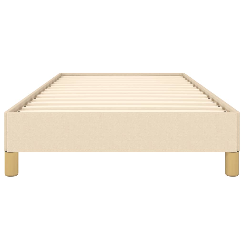 vidaXL Rama łóżka bez materaca Kremowa 80x200 cm Tkanina