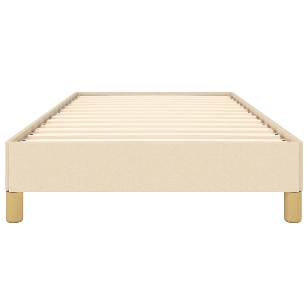 vidaXL Rama łóżka bez materaca Kremowa 90x190 cm Tkanina