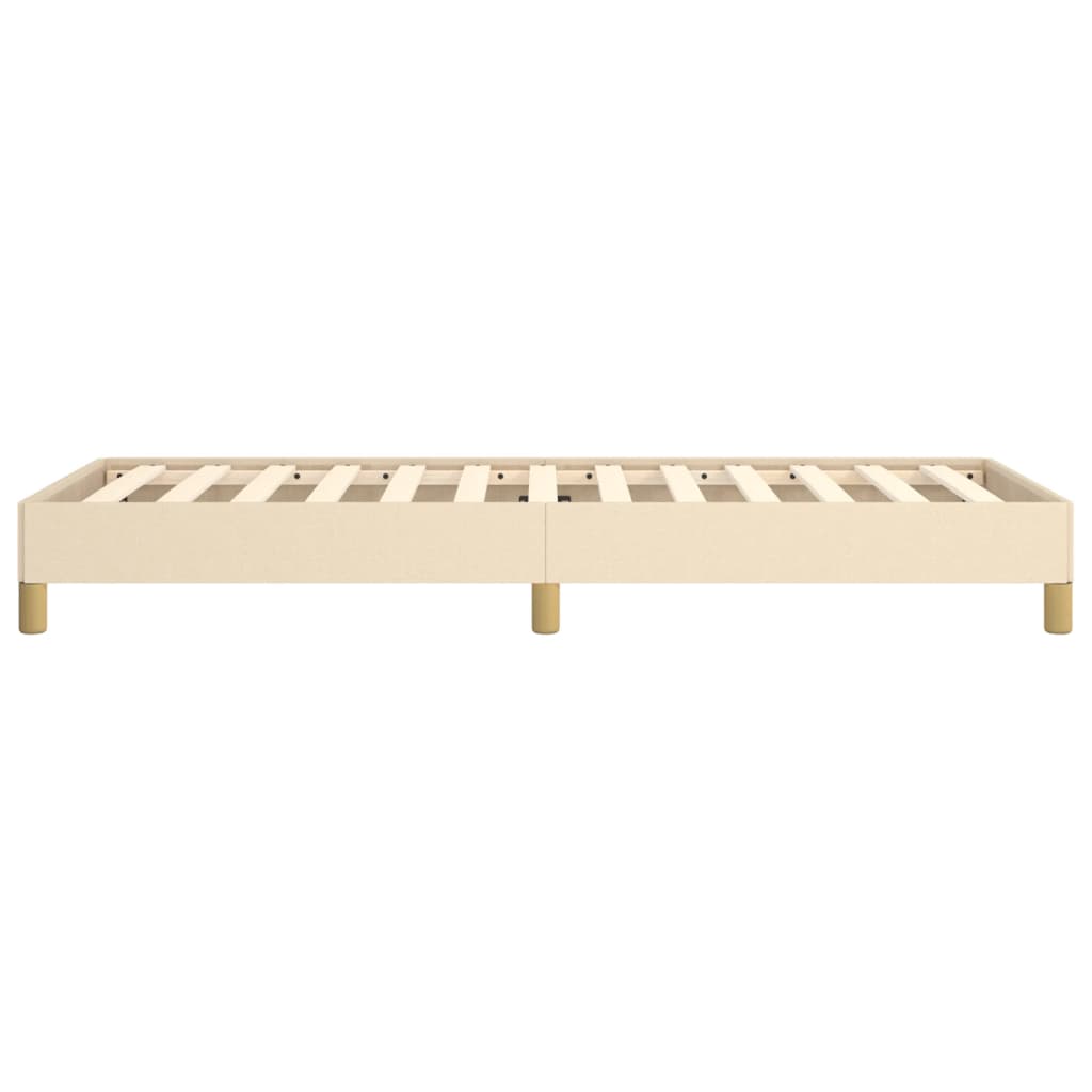 vidaXL Rama łóżka bez materaca Kremowa 90x190 cm Tkanina