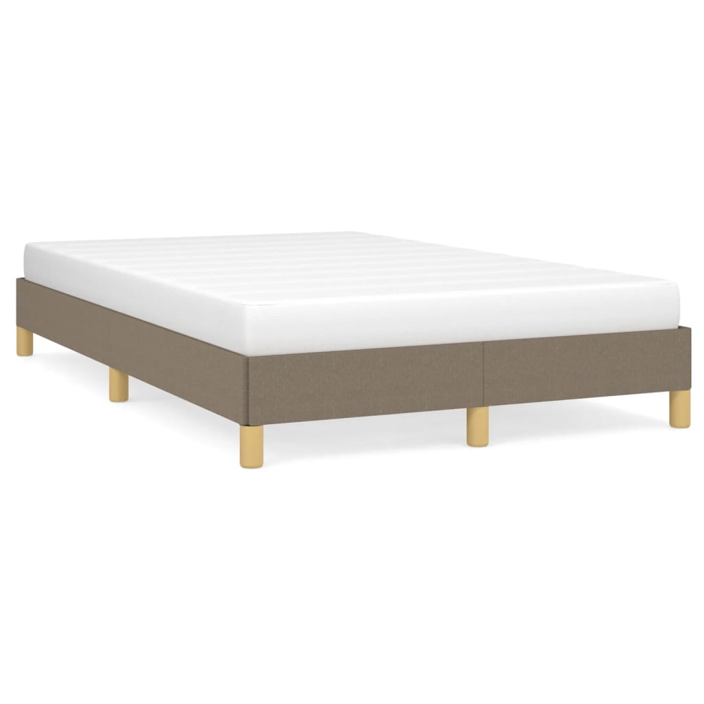 vidaXL Rama łóżka bez materaca, taupe, 120x200 cm, obita tkaniną