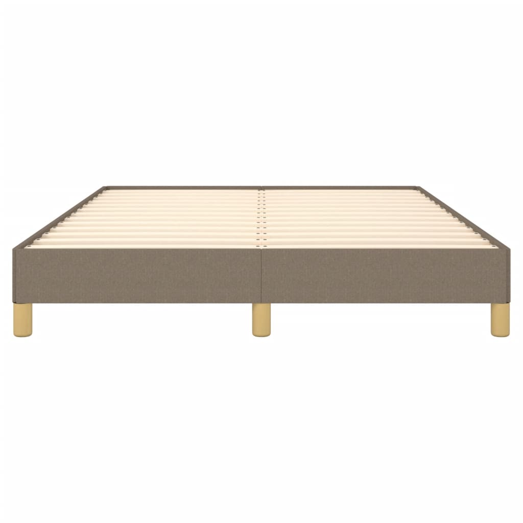 vidaXL Rama łóżka bez materaca, taupe, 140x200 cm, obita tkaniną