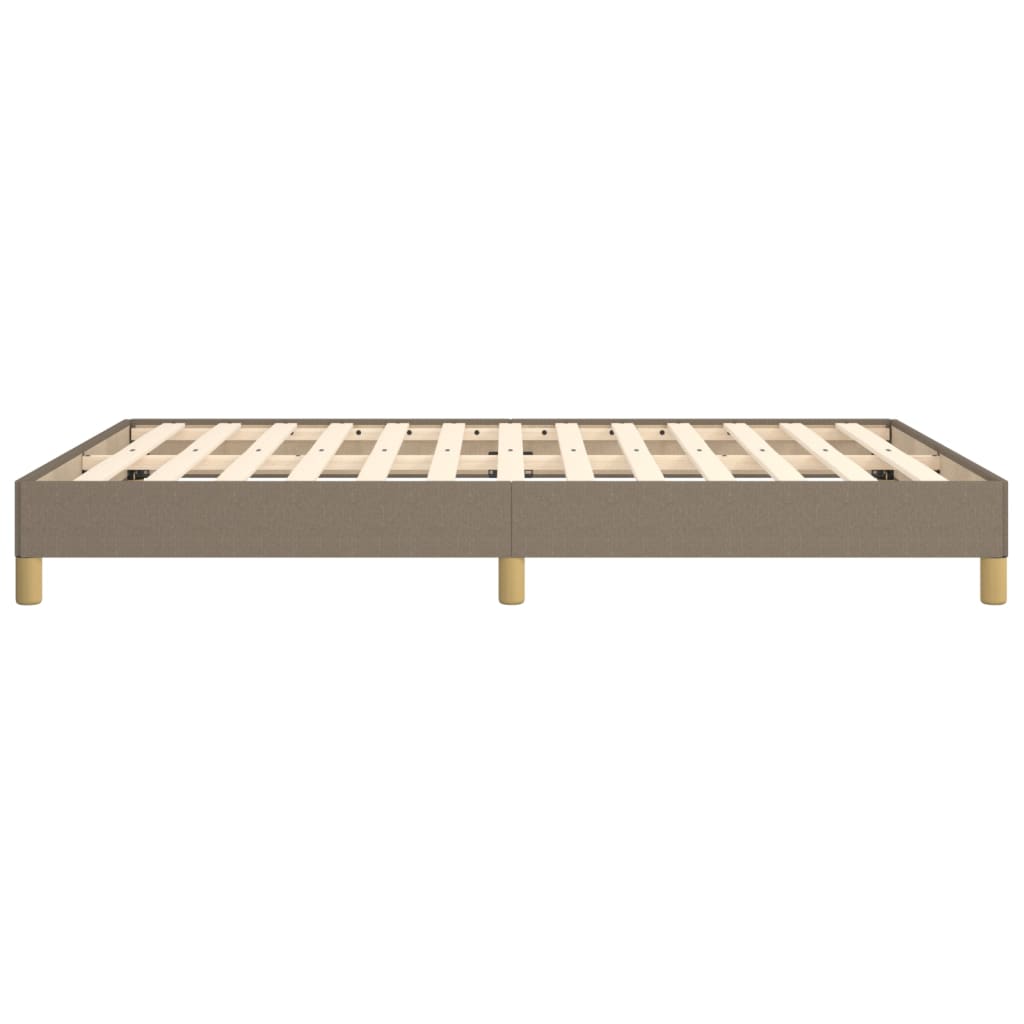 vidaXL Rama łóżka bez materaca, taupe, 140x200 cm, obita tkaniną