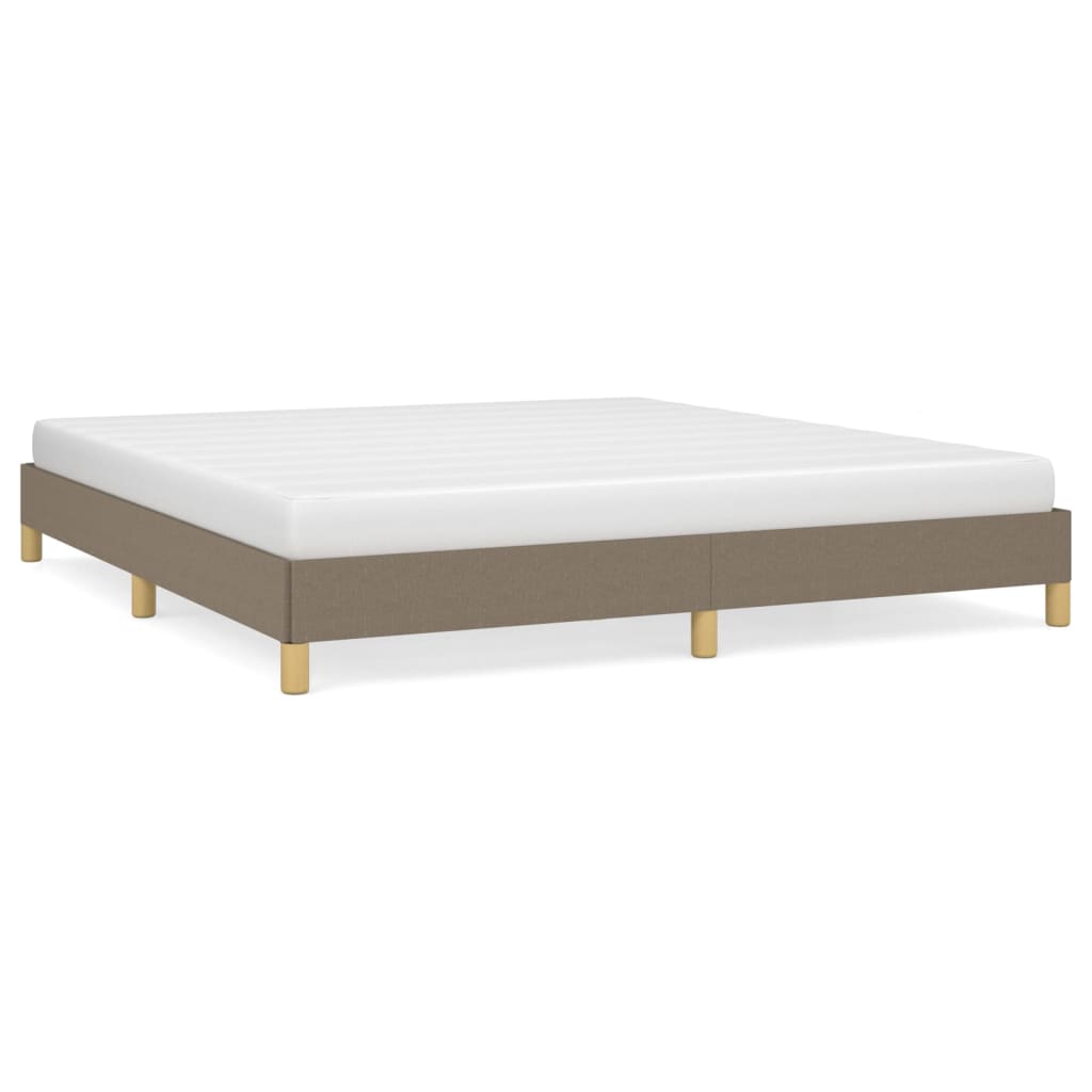 vidaXL Rama łóżka bez materaca, taupe, 180x200 cm, obita tkaniną