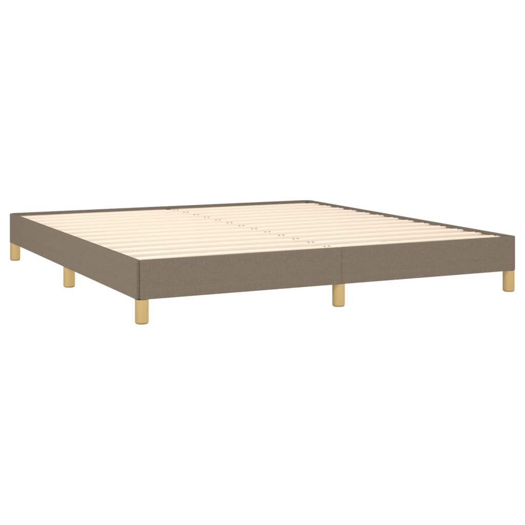 vidaXL Rama łóżka bez materaca, taupe, 180x200 cm, obita tkaniną