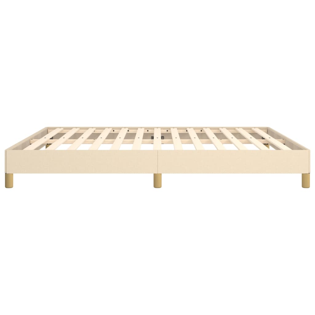 vidaXL Rama łóżka bez materaca, kremowa, 180x200 cm, obita tkaniną