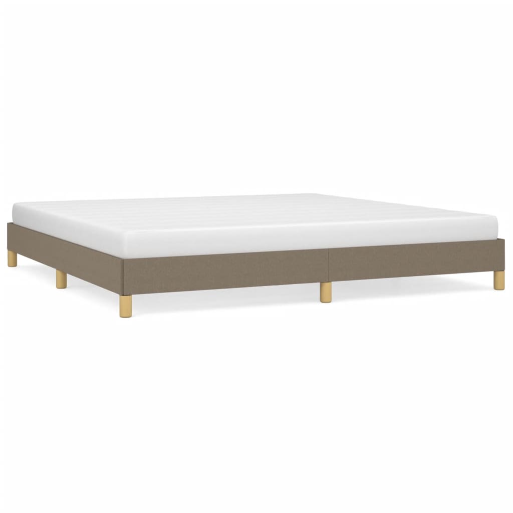 vidaXL Rama łóżka bez materaca, taupe, 200x200 cm, obita tkaniną