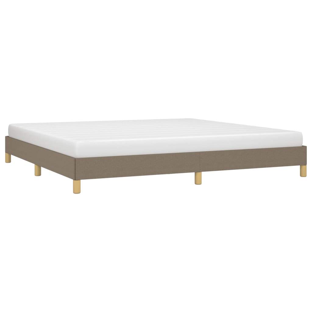 vidaXL Rama łóżka bez materaca, taupe, 200x200 cm, obita tkaniną