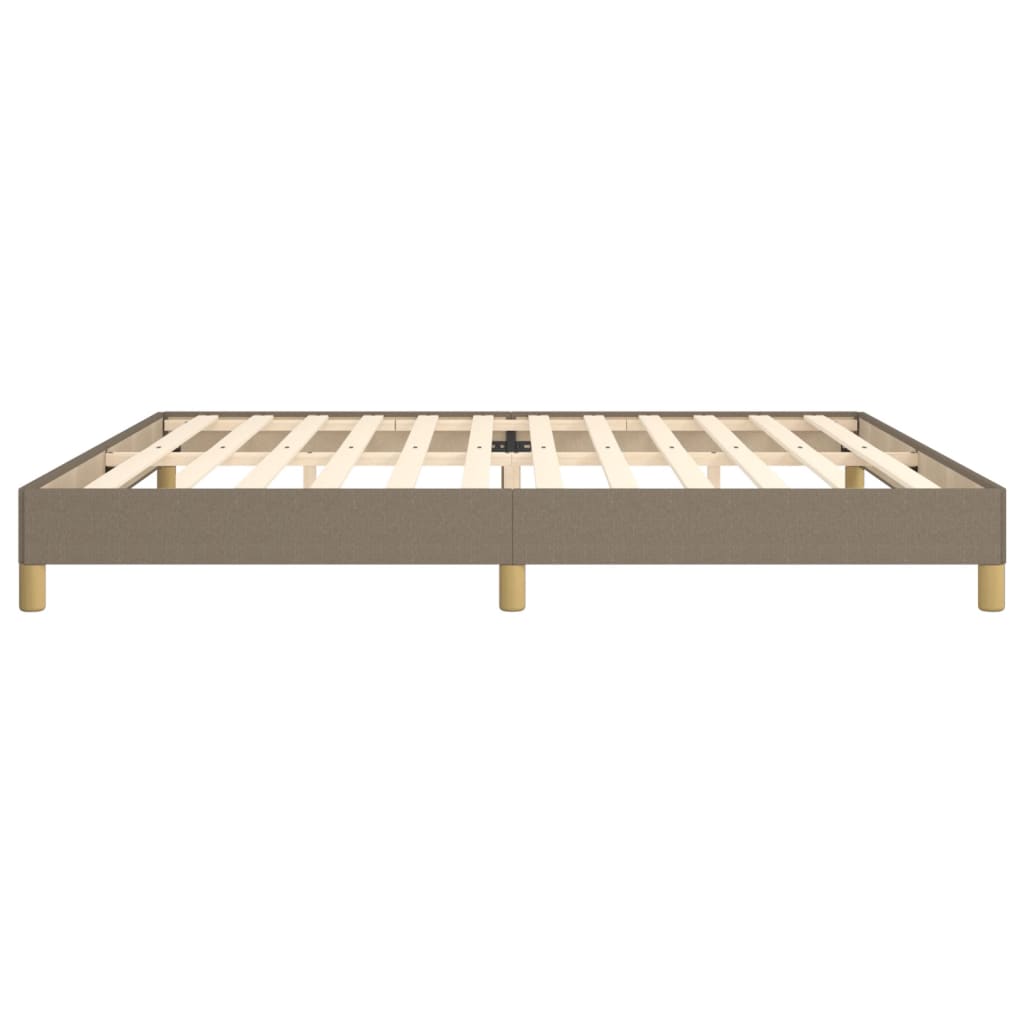 vidaXL Rama łóżka bez materaca, taupe, 200x200 cm, obita tkaniną