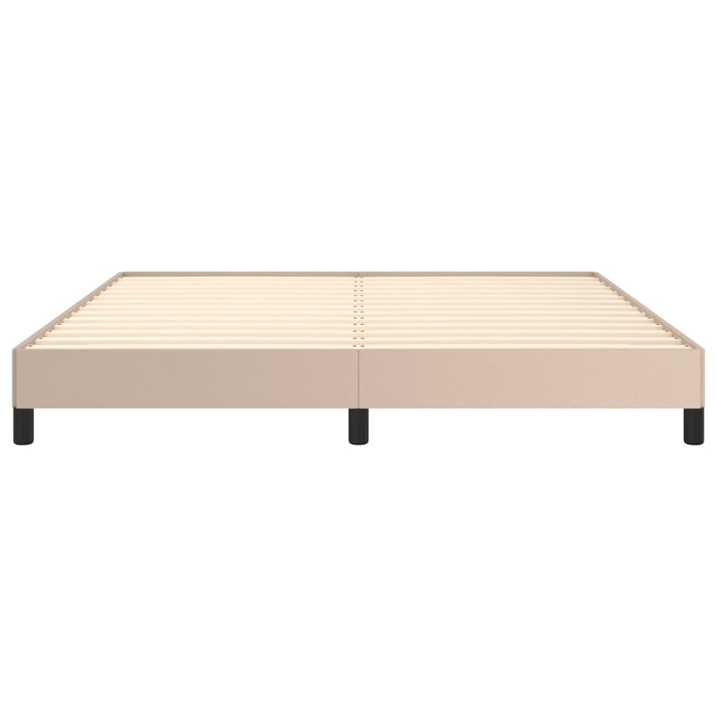 vidaXL Rama łóżka, kolor cappuccino, 160x200 cm, sztuczna skóra
