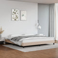 vidaXL Rama łóżka, kolor cappuccino, 200x200 cm, sztuczna skóra