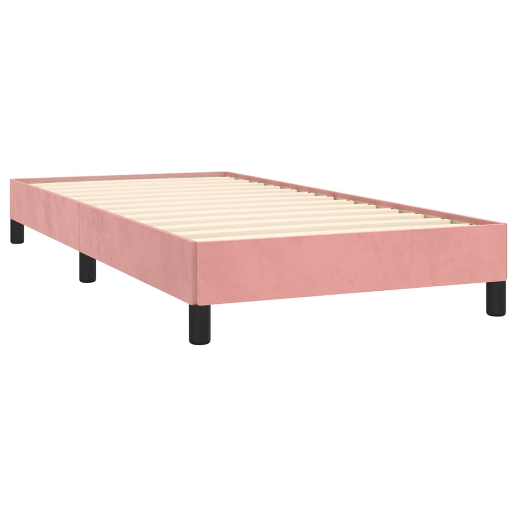 vidaXL Rama łóżka, różowa, 80x200 cm, tapicerowana aksamitem