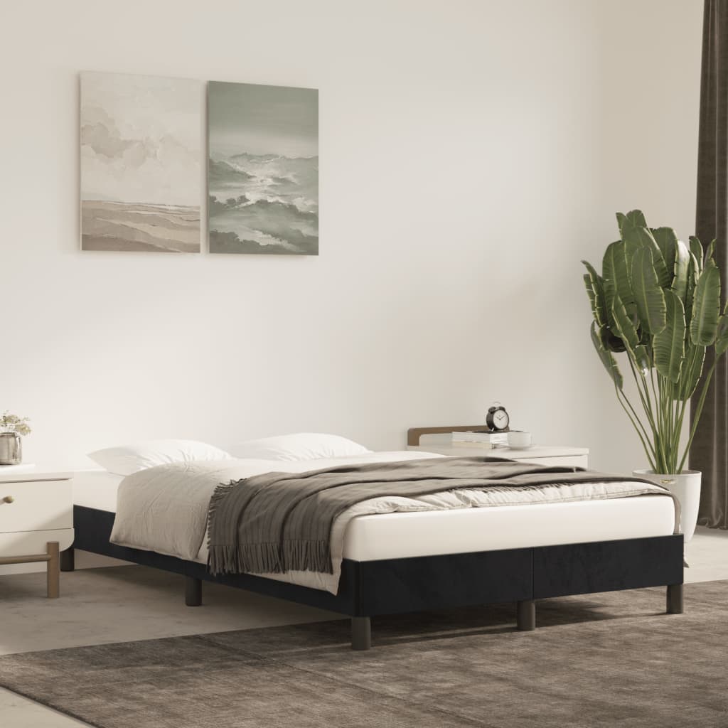 vidaXL Rama łóżka bez materaca, czarna, 120x200 cm, aksamitna