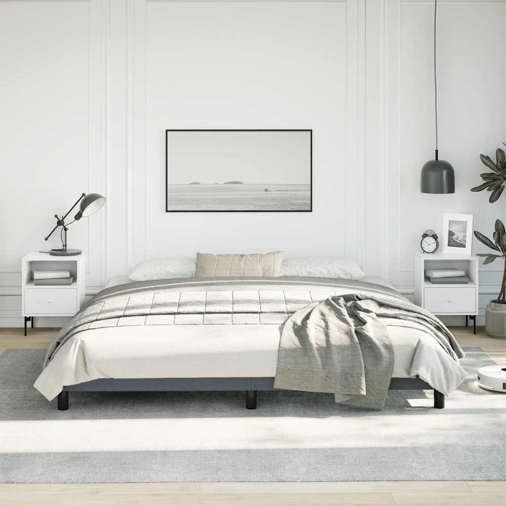 vidaXL Rama łóżka bez materaca Ciemnoszara 193x203 cm King Velvet