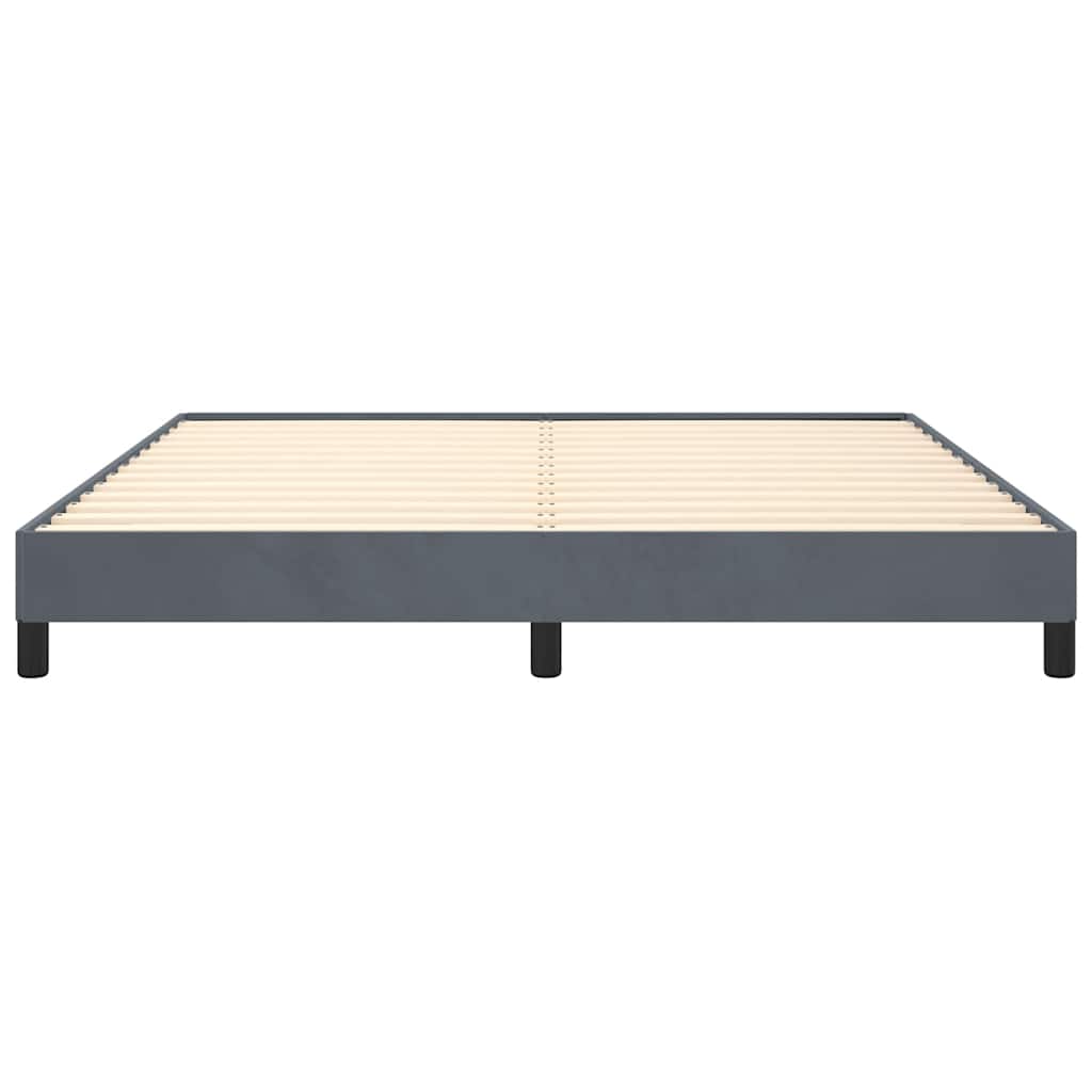 vidaXL Rama łóżka bez materaca Ciemnoszara 193x203 cm King Velvet