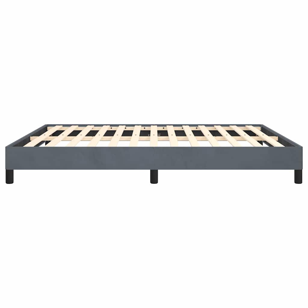 vidaXL Rama łóżka bez materaca Ciemnoszara 193x203 cm King Velvet