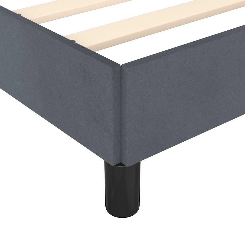 vidaXL Rama łóżka bez materaca Ciemnoszara 193x203 cm King Velvet