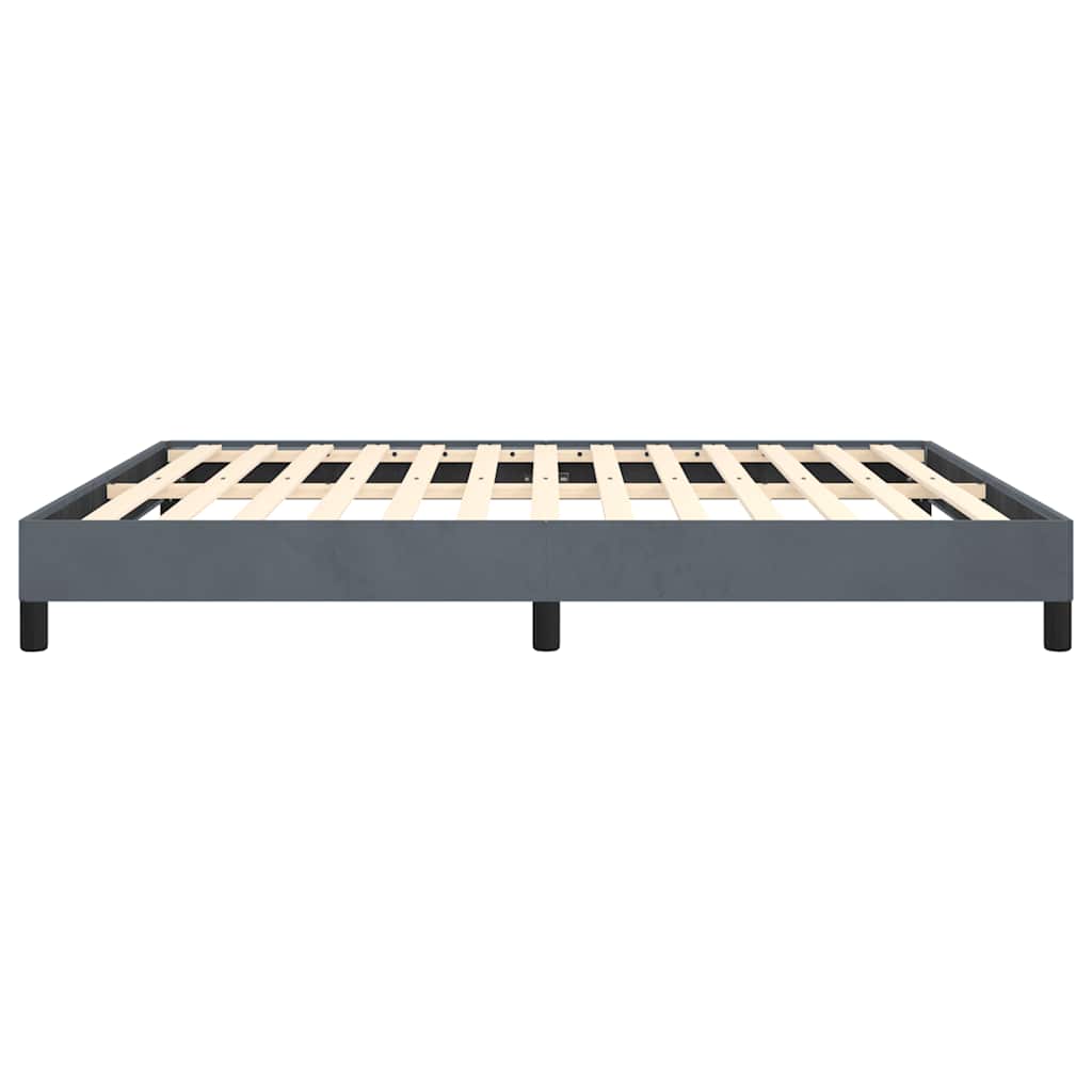 Rama łóżka vidaXL bez materaca, ciemnoszara, California King, aksamitna