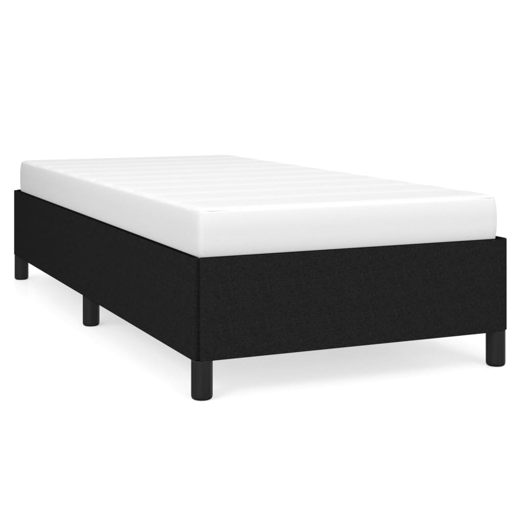 vidaXL Rama łóżka bez materaca Czarna 80x200 cm Tkanina