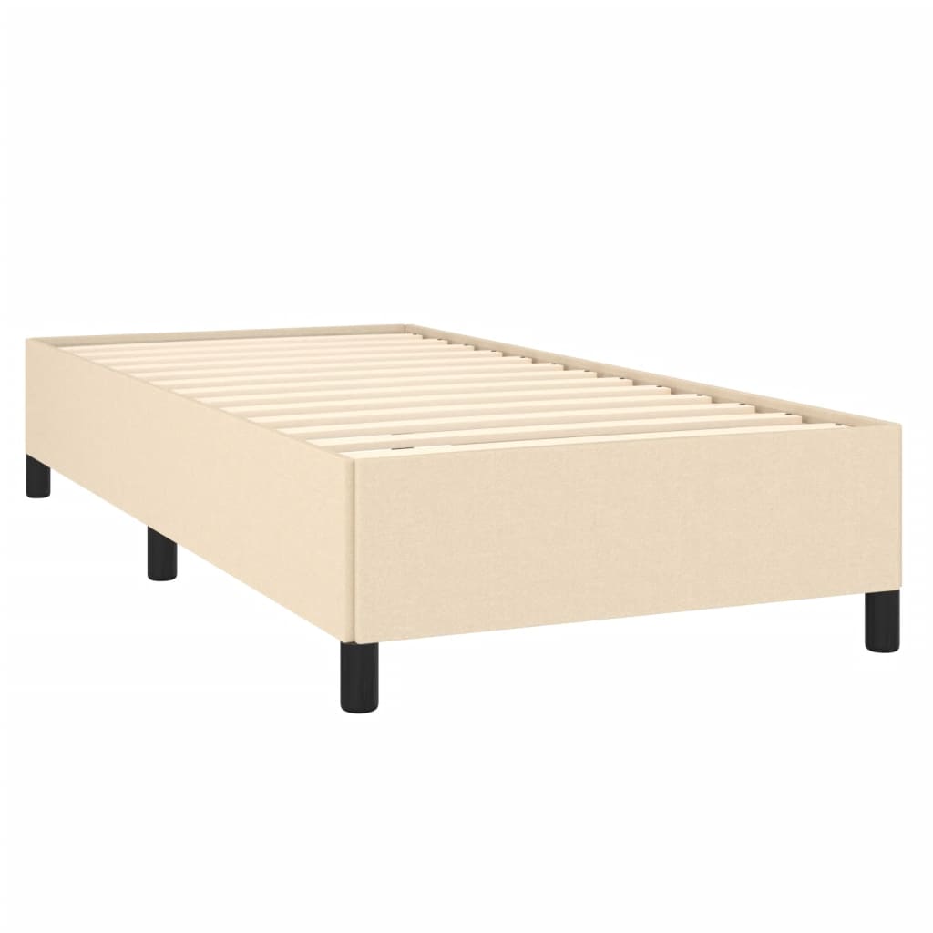 vidaXL Rama łóżka bez materaca Kremowa 80x200 cm Tkanina