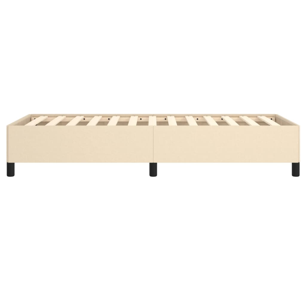 vidaXL Rama łóżka bez materaca Kremowa 80x200 cm Tkanina