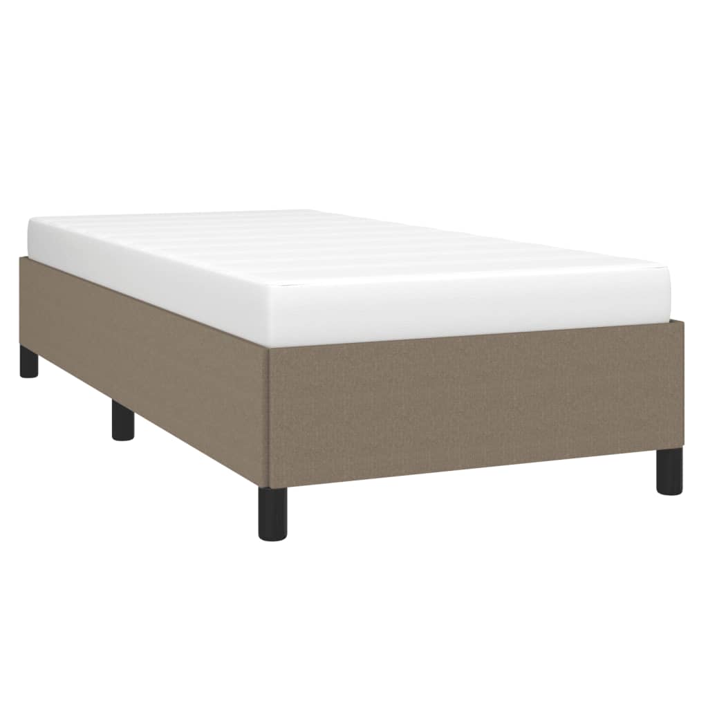 vidaXL Rama łóżka bez materaca Taupe 90x190 cm Tkanina