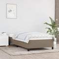 vidaXL Rama łóżka bez materaca Taupe 90x190 cm Tkanina