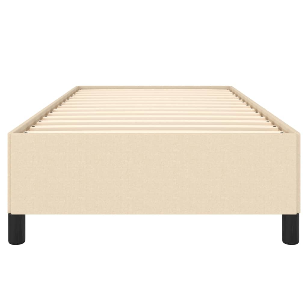 vidaXL Rama łóżka bez materaca Kremowa 90x190 cm Tkanina