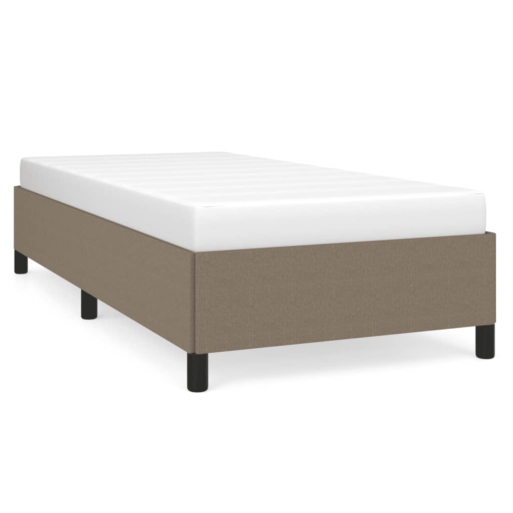 vidaXL Rama łóżka bez materaca Taupe 90x200 cm Tkanina