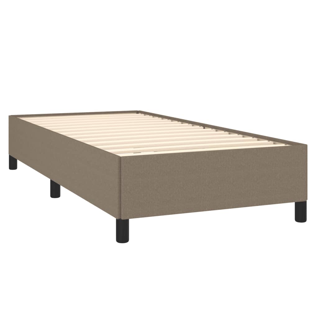 vidaXL Rama łóżka bez materaca Taupe 90x200 cm Tkanina