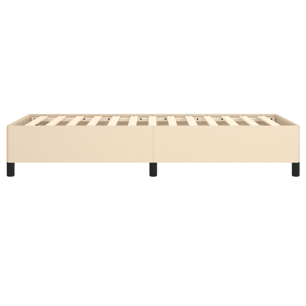 vidaXL Rama łóżka bez materaca Kremowa 90x200 cm Tkanina