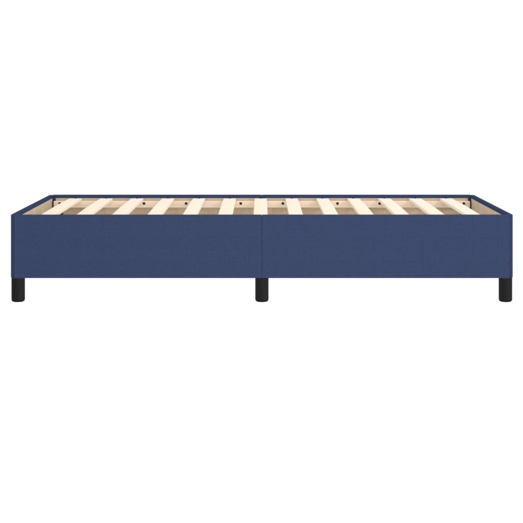 vidaXL Rama łóżka bez materaca Niebieska 90x200 cm Tkanina