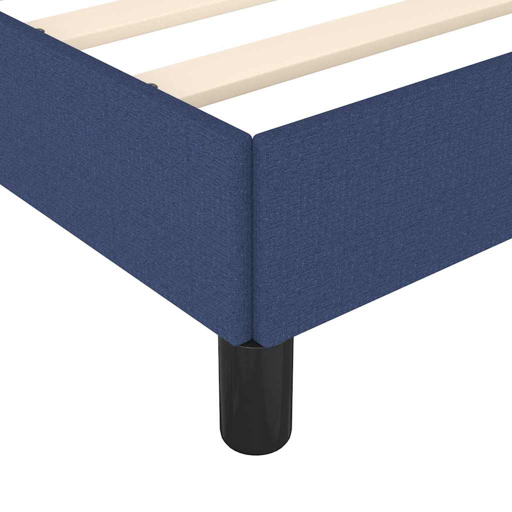 vidaXL Rama łóżka bez materaca Niebieska 100x200 cm Tkanina