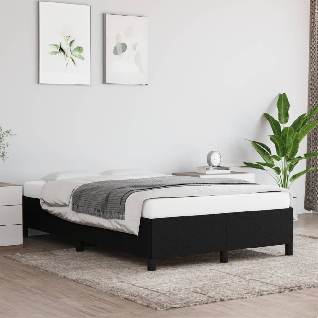 vidaXL Rama łóżka bez materaca, czarna, 120x200 cm, obita tkaniną