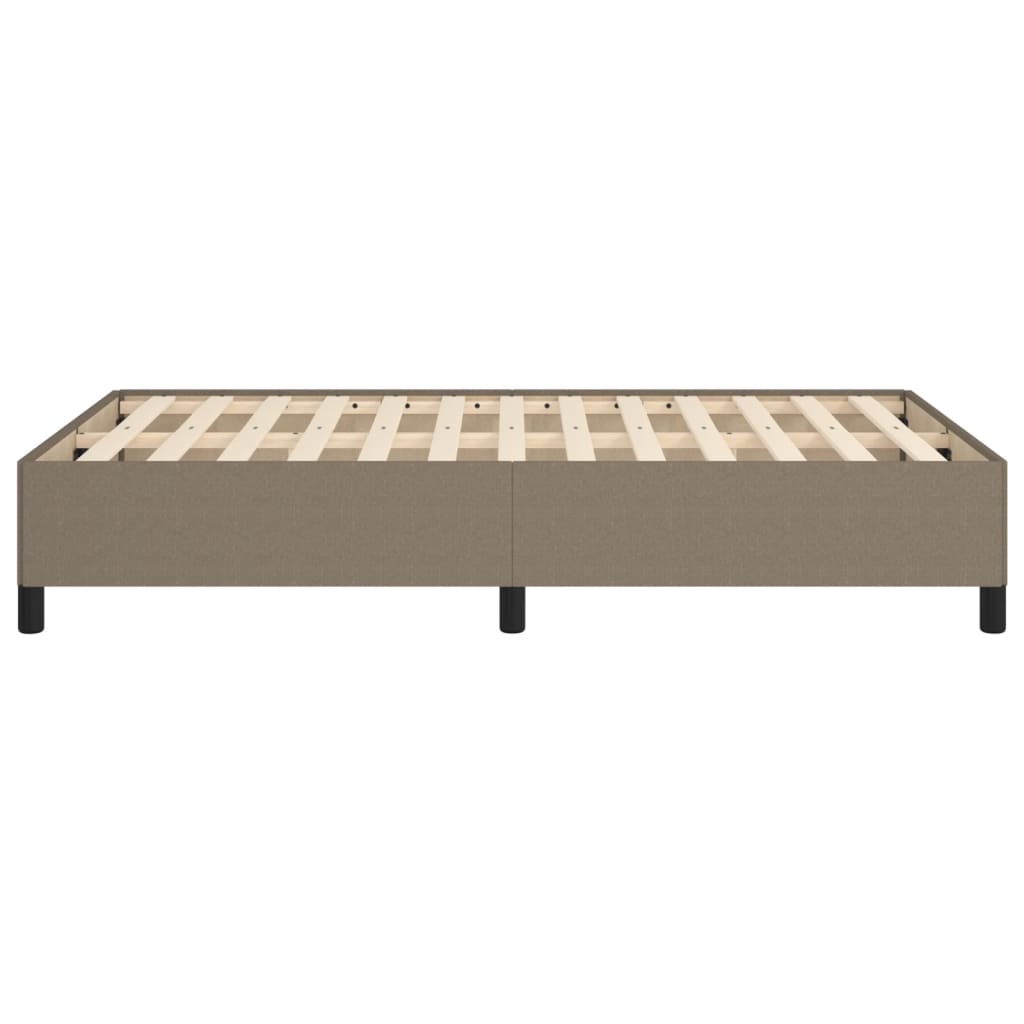 vidaXL Rama łóżka bez materaca, taupe, 120x200 cm, obita tkaniną