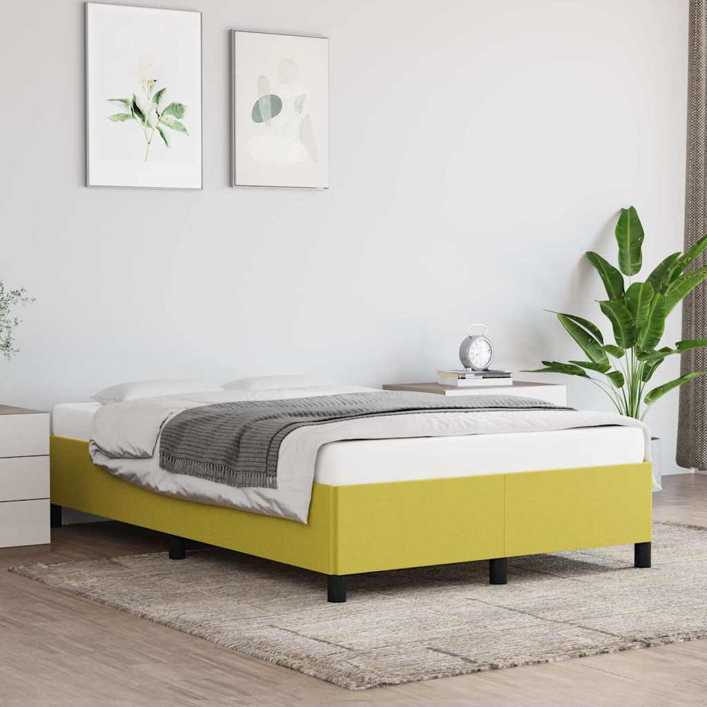 vidaXL Rama łóżka bez materaca, zielona, 120x200 cm, obita tkaniną