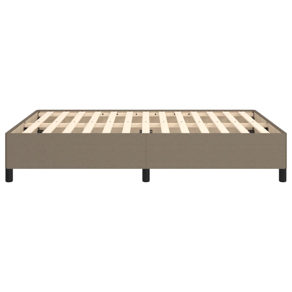 vidaXL Rama łóżka bez materaca, taupe, 140x190 cm, obita tkaniną
